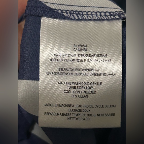 bcbgeneration tank top blouse sleeveless chiffon stripes beachy womens m Summer - Picture 7 of 8